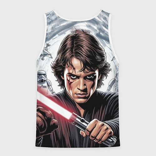 Мужская майка без рукавов Энакин Скайуокер Anakin Skywalker / 3D-Белый – фото 2