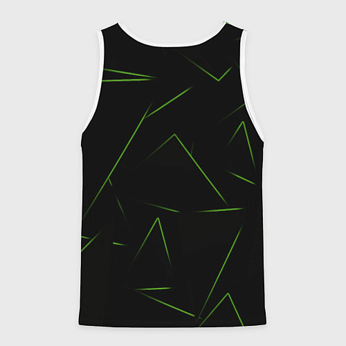 Мужская майка без рукавов Color green line / 3D-Белый – фото 2