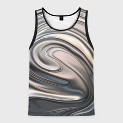 Майка-безрукавка мужская Расплавленный металл, цвет: 3D-черный