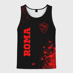 Майка-безрукавка мужская Roma - red gradient вертикально, цвет: 3D-черный