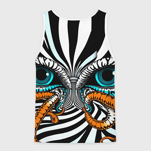 Мужская майка без рукавов Глаз и щупальца / 3D-Белый – фото 2