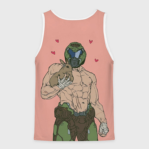 Мужская майка без рукавов Палач рока с кроликом / 3D-Белый – фото 2