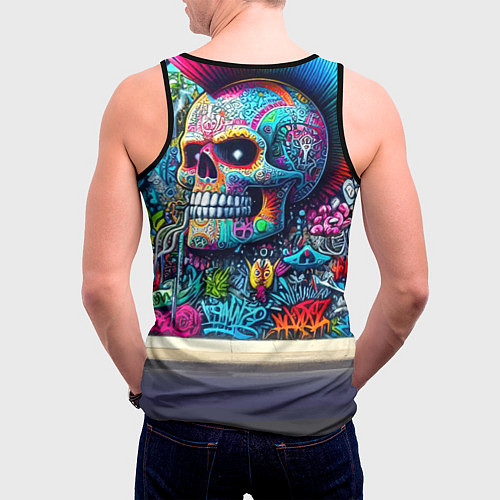 Мужская майка без рукавов Том и Джерри - панк не умер / 3D-Черный – фото 4