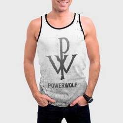 Майка-безрукавка мужская Powerwolf - white gradient, цвет: 3D-черный — фото 2