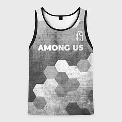 Мужская майка без рукавов Among Us - grey gradient посередине