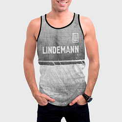 Майка-безрукавка мужская Lindemann - grey gradient посередине, цвет: 3D-черный — фото 2