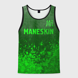 Мужская майка без рукавов Maneskin - green gradient посередине