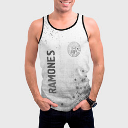 Майка-безрукавка мужская Ramones - white gradient вертикально, цвет: 3D-черный — фото 2