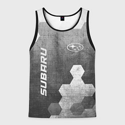 Мужская майка без рукавов Subaru - grey gradient вертикально