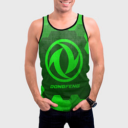 Майка-безрукавка мужская Dongfeng - green gradient, цвет: 3D-черный — фото 2
