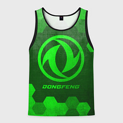 Майка-безрукавка мужская Dongfeng - green gradient, цвет: 3D-черный