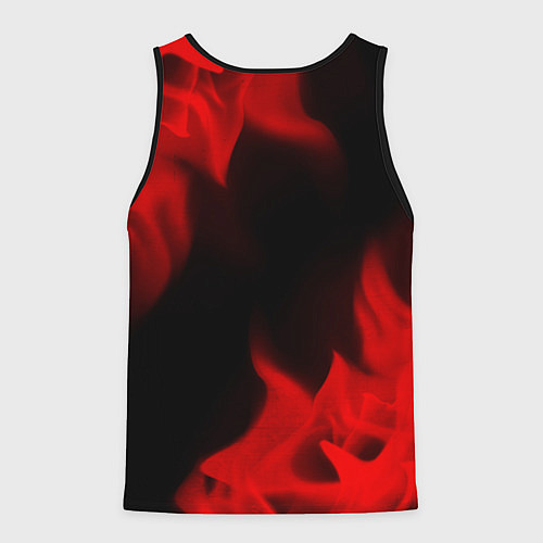 Мужская майка без рукавов Saab - red gradient / 3D-Черный – фото 2