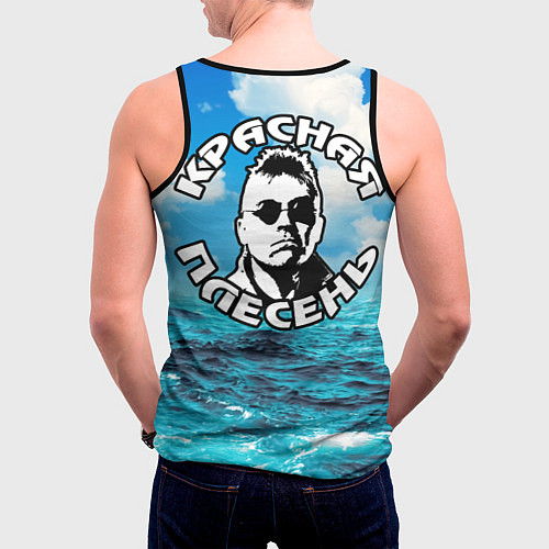 Мужская майка без рукавов Красная Плесень - Бульбец Титанику / 3D-Черный – фото 4
