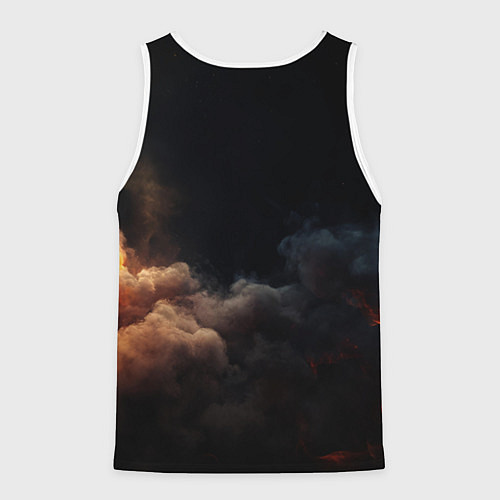 Мужская майка без рукавов ACDC металлический лого / 3D-Белый – фото 2