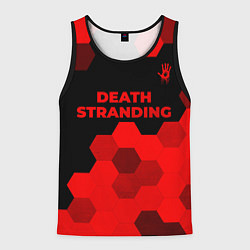 Майка-безрукавка мужская Death Stranding - red gradient посередине, цвет: 3D-черный