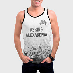 Майка-безрукавка мужская Asking Alexandria - white gradient посередине, цвет: 3D-черный — фото 2