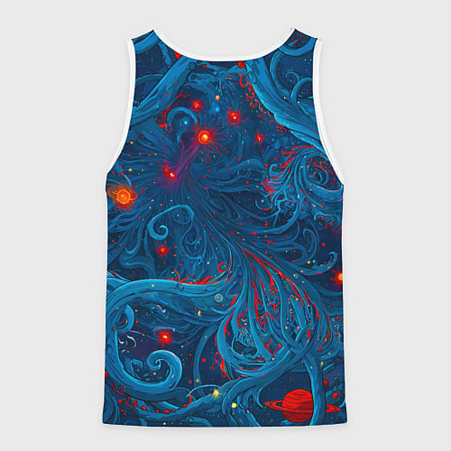 Мужская майка без рукавов Контакт с хаосом / 3D-Белый – фото 2