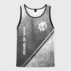 Мужская майка без рукавов Gears of War - grey gradient вертикально