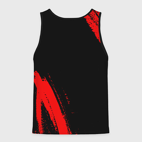 Мужская майка без рукавов Twenty One Pilots - red gradient вертикально / 3D-Черный – фото 2