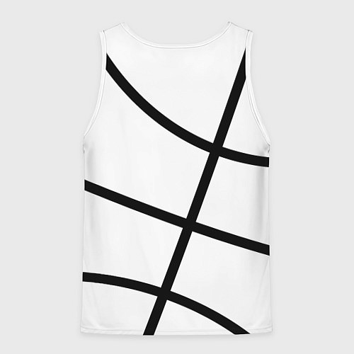 Мужская майка без рукавов Чикаго Буллз на белом фоне / 3D-Белый – фото 2