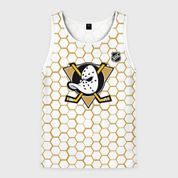 Мужская майка без рукавов Анахайм Дакс - белые соты