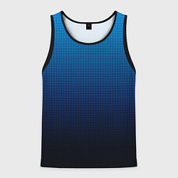 Мужская майка без рукавов Из голубого в чёрный градиент с точками