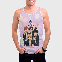 Майка-безрукавка мужская Astro anime, цвет: 3D-белый — фото 2