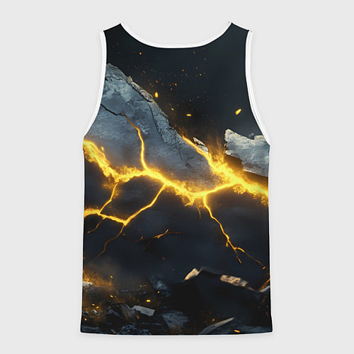 Мужская майка без рукавов Astro в золотой рамке / 3D-Белый – фото 2