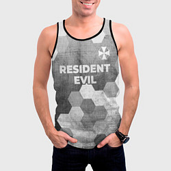 Майка-безрукавка мужская Resident Evil - grey gradient посередине, цвет: 3D-черный — фото 2