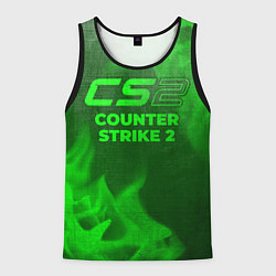 Мужская майка без рукавов Counter Strike 2 - green gradient