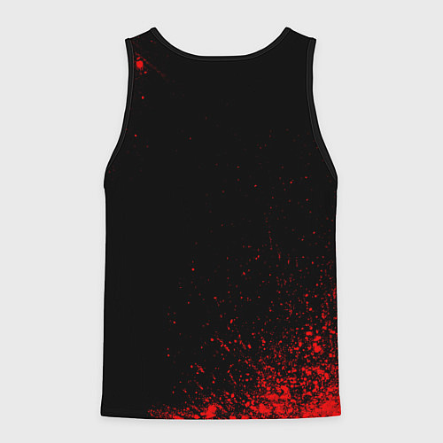 Мужская майка без рукавов Pantera - red gradient / 3D-Черный – фото 2