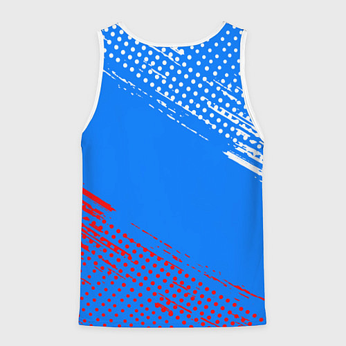 Мужская майка без рукавов Патриот - флаг / 3D-Белый – фото 2