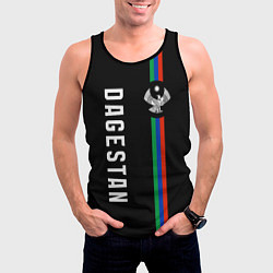 Майка-безрукавка мужская Республика - Дагестан, цвет: 3D-черный — фото 2