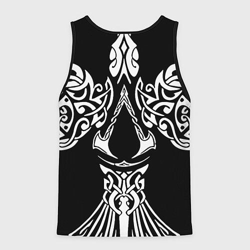 Мужская майка без рукавов Силуэт ворона - Aссасинс Крид / 3D-Черный – фото 2