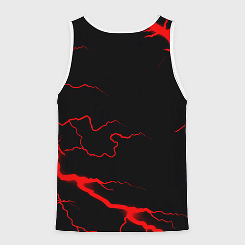Мужская майка без рукавов Monster energy storm red / 3D-Белый – фото 2
