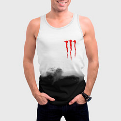 Майка-безрукавка мужская Monster energy splash smoke, цвет: 3D-белый — фото 2