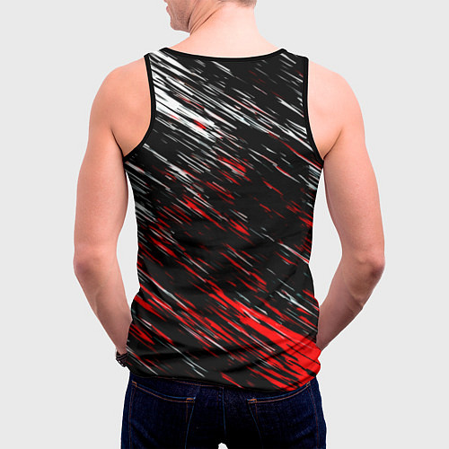 Мужская майка без рукавов Monster energy полосы красок / 3D-Черный – фото 4
