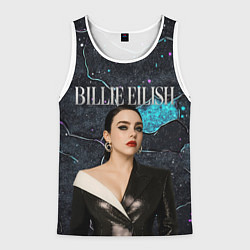 Майка-безрукавка мужская Билли Айлиш в деловом костюме, цвет: 3D-белый