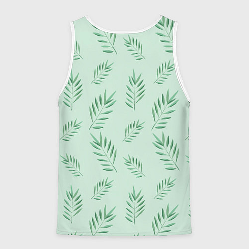 Мужская майка без рукавов Билли Айлиш рамка мандала / 3D-Белый – фото 2