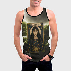 Майка-безрукавка мужская Карта с Билли Айлиш, цвет: 3D-черный — фото 2