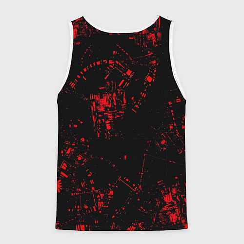 Мужская майка без рукавов Кибернетический Они / 3D-Белый – фото 2