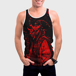 Майка-безрукавка мужская Кибернетический Они, цвет: 3D-белый — фото 2