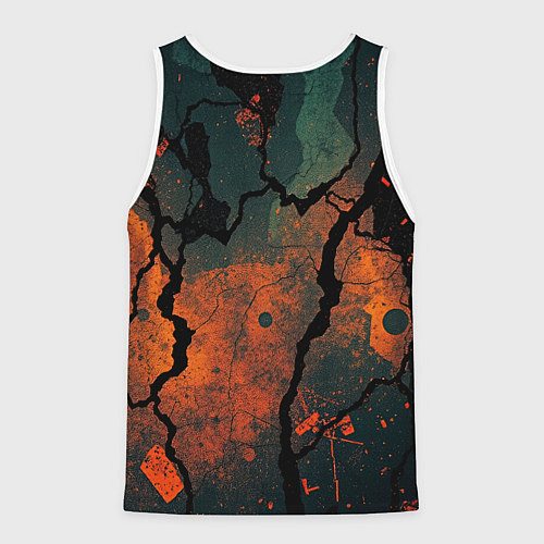 Мужская майка без рукавов Шлем кибернетического самурая / 3D-Белый – фото 2