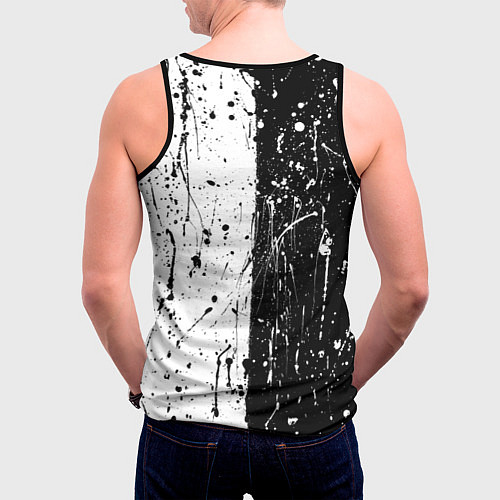 Мужская майка без рукавов Антиматерия подтеки / 3D-Черный – фото 4