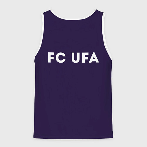 Мужская майка без рукавов Фк Уфа - сплошной фиолетовый цвет / 3D-Белый – фото 2