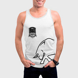 Майка-безрукавка мужская ФК Краснодар - бык, цвет: 3D-белый — фото 2