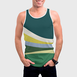 Майка-безрукавка мужская Спектр июльский луг, цвет: 3D-белый — фото 2