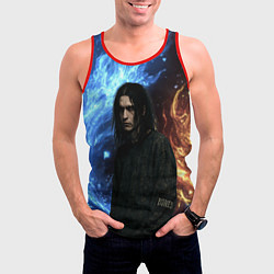 Майка-безрукавка мужская Bones депрессивный стиль, цвет: 3D-красный — фото 2