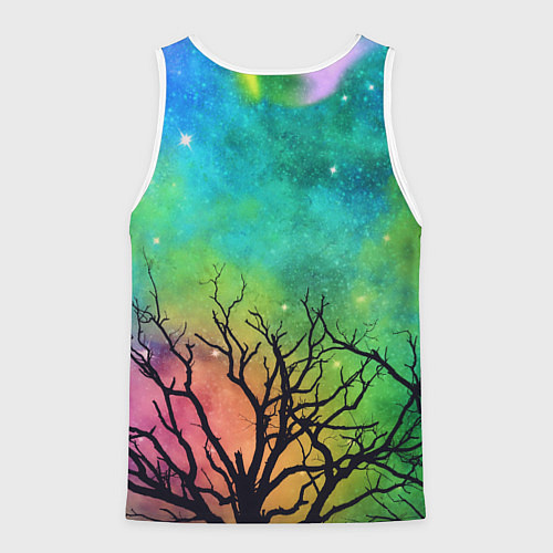 Мужская майка без рукавов Bones без зрачков держит череп в руках / 3D-Белый – фото 2