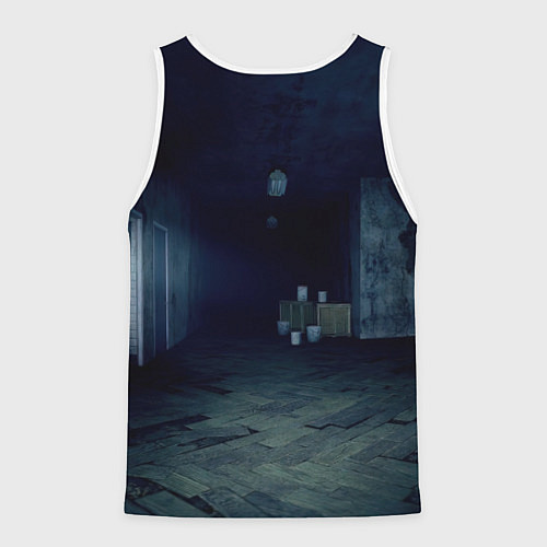 Мужская майка без рукавов Bones - образ психа / 3D-Белый – фото 2